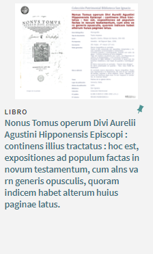 Ficha descriptiva y enlace al catálogo de libro Nonus Tomus operum Divi Aurelii Agustini Hipponensis Episcopi