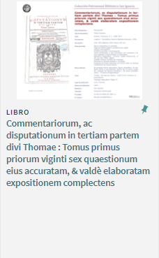 Ficha descriptiva y enlace al catálogo del libro Commentariorum, ac disputationum in tertiam partem divi Thomae