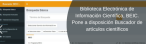 Biblioteca Electrónica de Información Científica, BEIC. Pone a disposición Buscador de artículos científicos